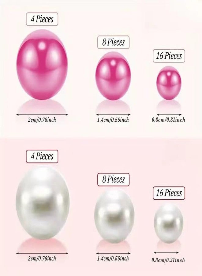 werdecade 76 Pcs Vase Filler Acrylic Pink Rose Candy Cane Peppermint Gems Sensory Bin Fillers for Wedding Spring Summer Centerpieces Table Decorations,Table Scatters,Easter Craft - Image 3